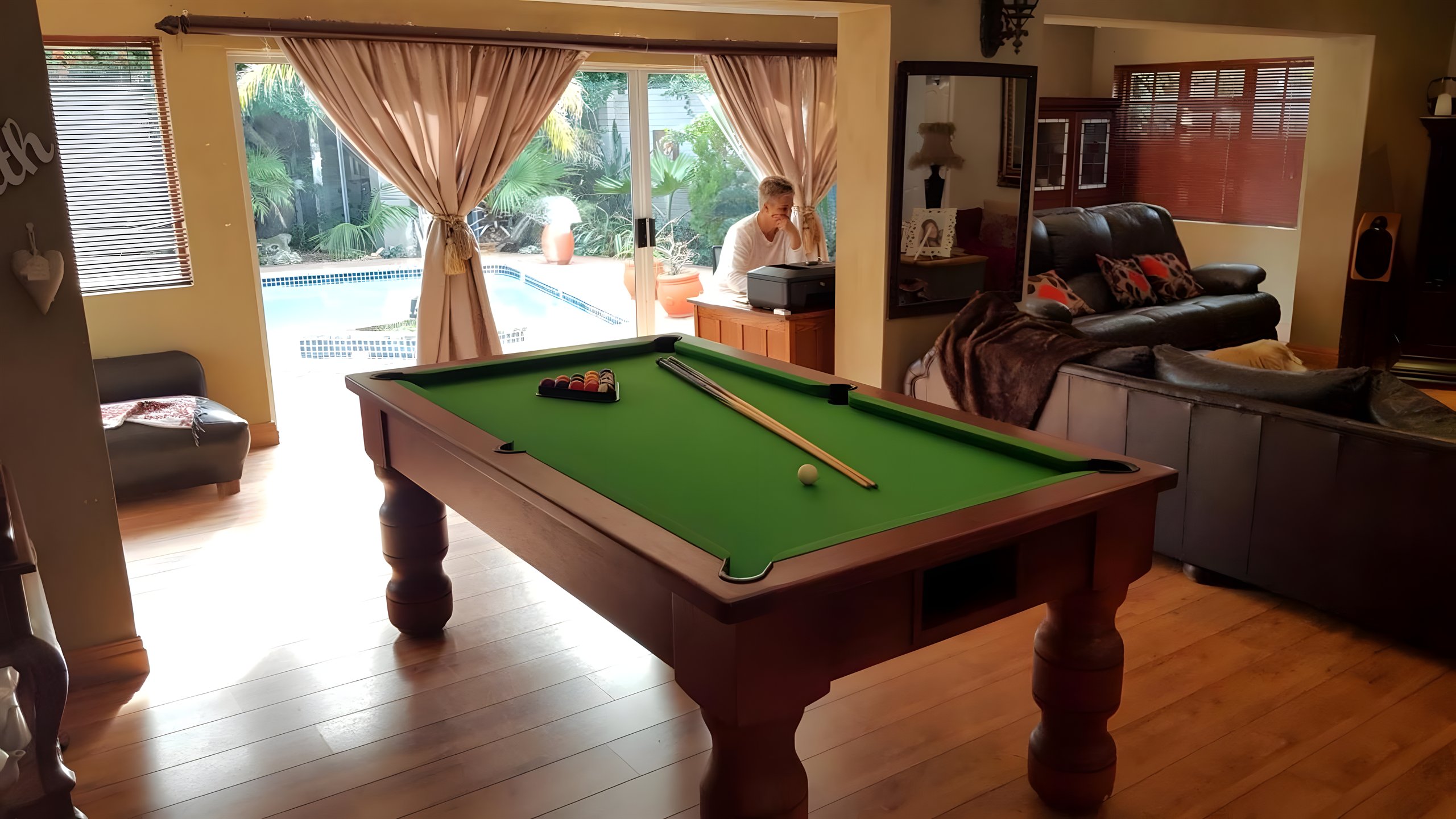 The games room at Walmer Heights with a pool table